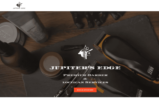 Screenshot of the Jupiter's Edge Studio website